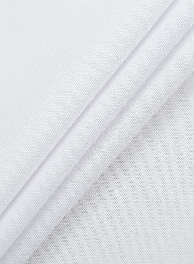 UPOPO White Valance Curtains 18 inches Long Linen Textured Curtain Valance Toppers Kitchen Short Small Mini Cabinet Caravan Living Room Bedroom Window Curtain Valances 1 Panel Grommet Top - Image 2